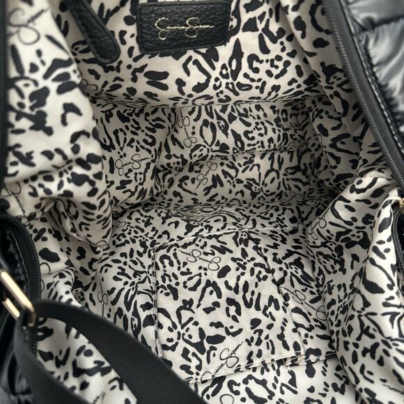 Jessica Simpson Natalie Weekender with Handles & Shoulder Strap Meteorite EUC - Picture 4 of 5